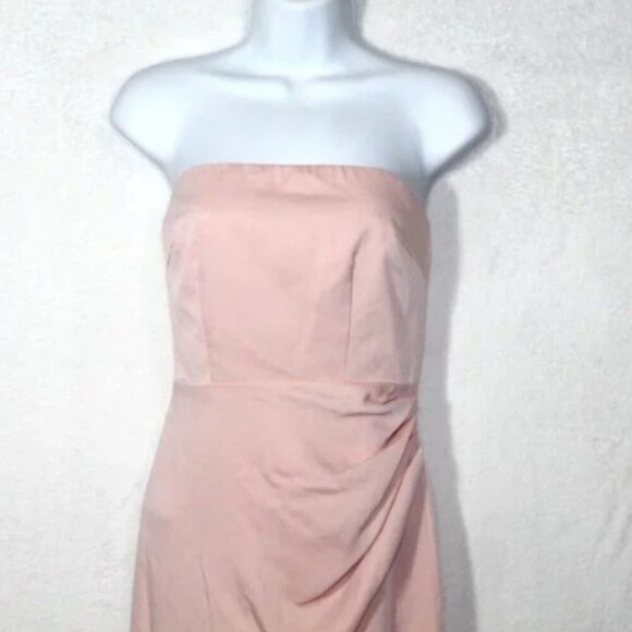 Cushnie x Target womens dress size 0 light pink midi strapless asymmetrical hem - Picture 4 of 12